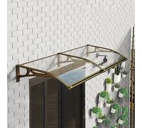 Tenda da porta, tettoia per finestra, riparo antipioggia, copertura in policarbonato trasparente per ingresso, 80 x 100 cm