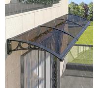 Tenda da porta, tettoia per finestra, riparo antipioggia per ingresso, copertura in policarbonato con staffe, 60 x 200 cm
