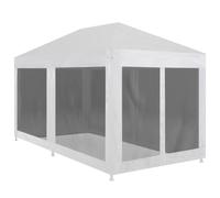 Tenda da ricevimento con muro a rete a 6 pareti 4x3 mParasol da esterno, tenda, arredamento da esterno, forniture per la casa, decorazione White