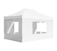 Tenda da ricevimento pieghevole con stregoni in alluminio 4,5x3 m BlancParasol Outdoor, tenda, mobili da esterno, forniture per la casa, decorazione