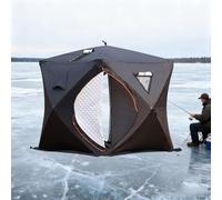 Tenda da sauna per 4 persone, per esterni, 15 x 15 x 16 m, portatile, con tappetino rimovibile e borsa portaoggetti, isolamento per tutte le stagioni per cortile e campeggio