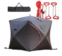 Tenda da sauna portatile isolata per esterni, 180 x 180 x 210 cm, antivento, design caldo per campeggio, cortile e palestra domestica