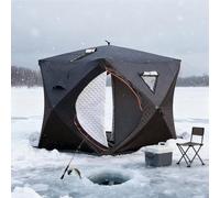 Tenda da sauna portatile per 3 - 4 persone, pieghevole, isolata, per pesca sul ghiaccio, con camino, impermeabile, facile da installare, adatta per tutte le stagioni, campeggio e uso domestico
