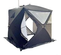 Tenda da sauna portatile per 3-5 persone, isolata per pesca sul ghiaccio con sfiato antifumo, capanna termica da campeggio a 3 strati per cortile, giardino di casa e pesca invernale