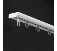 Tenda da soffitto ultra sottile, facile da installare, divisorio in alluminio per soggiorno/camera da letto, 5,7 m, elegante design bianco, perfetto per l'arredamento della casa
