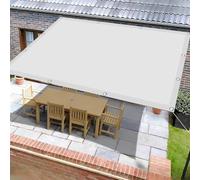 Tenda da Sole 1.2 x 1.8 m Protezione Raggi UV 95% Tenda da Sole per Esterno con Occhielli per Serre, Terrazze, Sabbia, Bianco