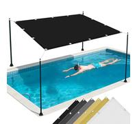 Tenda da Sole 120 x 260 cm in Pes 185 G M², Protezione Raggi UV 98%, Impermeabile e Antivento, Tenda a Vela per Esterno, Telo Ombra Frangisole per Esterno Balcone Cortile, Nero