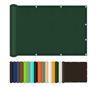 Tenda da Sole 2.3 x 3.3 m Protezione Solare Vela Ombreggiante Impermeabile con Occhielli e Corda per Patio Esterno, Terrazza, Carport, Sabbia, Verde Scuro