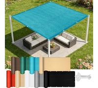 Tenda da Sole 260 x 330 cm Protezione Raggi UV Rete Telo Ombra Antivento, Permeabile All'Acqua per Serra, Terrazza, Giardino, Piante, Serra, Recinzione, Recinto, Blu Cielo