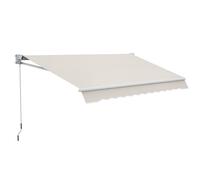 Tenda Da Sole 2x2.5 M, A Bracci Ad Azionamento Manuale, In Alluminio E Poliestere, Crema