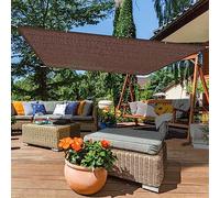 Tenda da sole 3,2 x 8 m, protezione dai raggi UV, 95% protezione solare, traspirante, pergola a vela da patio, con corda per una facile installazione all'aperto, ideale per giardino e prato, marrone