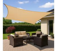 Tenda da Sole 3 6x3 6m Beige Tendina Parasole Protezione UV & Frangivento