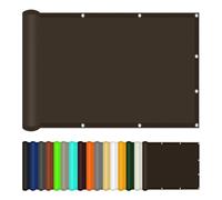 Tenda da Sole 3 x 3.9 m Protezione Solare Vela Ombreggiante Impermeabile con Occhielli e Corda per Patio Esterno, Terrazza, Carport, Sabbia, marrone