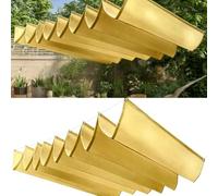 Tenda da Sole 50 x 400 cm Protezione Solare, Schermo Uv, con Funi di Tensione Copertura per Ombra Regolabile Retrattile, con Fune Ret per Giardino Balcone Terrazza, Giallo sabbia