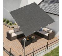 Tenda da Sole 500 x 900 cm Traspirante, Permeabile All'Acqua e Ventilato Giardino Esterni, Vela de Sombra con Occhielli per Terrazza, Giardino, Balcone, Campeggio, Grigio Scuro