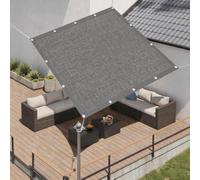 Tenda da Sole 660 x 840 cm Traspirante, Permeabile All'Acqua e Ventilato Giardino Esterni, Vela de Sombra con Occhielli per Terrazza, Giardino, Balcone, Campeggio, Grigio Chiaro