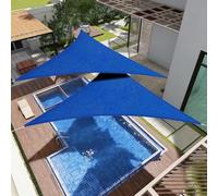 Tenda da Sole 815 x 815 x 815 cm Traspirante HDPE Protezione UV con Anelli a D e Corde Tenda Parasole Esterno a Vela Telo Ombra con Occhielli per Cortile, Pergolato, Blu Scuro