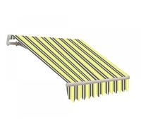 Tenda da sole a bracci da balcone barra quadra rigato giallo