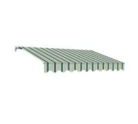 Tenda da sole a bracci per Balcone avvolgibile reclinabile Verde Bianca 3x2 mt