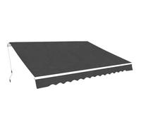 Tenda da Sole a Braccio Articolato, 450 cm Antracite, Tessuto Poliestere 270g/m² con Rivestimento PU, Telaio Alluminio Rinforzato, per Giardino Balcone Terrazzo, Estensione 300 cm
