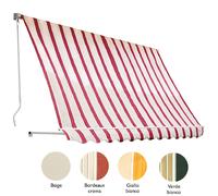 Tenda Da Sole a Caduta 300X250 CM da Balcone in alluminio con mantovana e asta