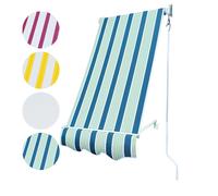 Tenda sole a caduta da balcone in alluminio c/bracci 100x250cm c/asta vari color