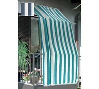 Tenda da sole a caduta verticale con anelli 145x300 cm blu rigato