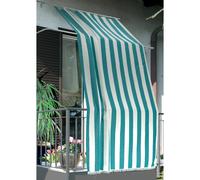 Tenda da sole a caduta verticale con anelli 145x300 cm verde rigato Verde