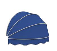 Tenda da sole a cupola per finestra, a mezza cupola, protezione da pioggia e sole, 130 x 65 x 65 cm, blu, resistente, resistente alle intemperie, design elegante