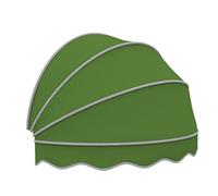 Tenda da sole a cupola retrattile per finestra, verde, 100 x 50 x 50 cm, pieghevole, protezione da pioggia e sole, elegante design semi-cupola, soluzione ombreggiante per esterni