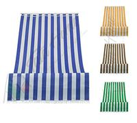 Tenda da Sole a Righe per Balcone Veranda o Terrazzo con Anelli e Ganci Tessuto Resistente da Esterno Misura cm 140x300 Colore Blu