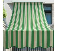 Tenda da Sole a Righe Strette con Anelli per Esterno in Tessuto Resistente