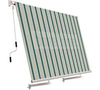 Tenda da Sole a Rullo senza Cassonetto Verde Bianco 300 x 250 cm