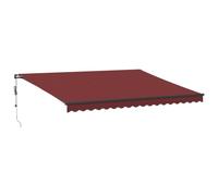 Tenda da sole a scomparsa automatica con LED bordeaux, 450 x 300 cm, parasole per patio, tenda parasole per esterni, regolabile, impermeabile, tenda retrattile
