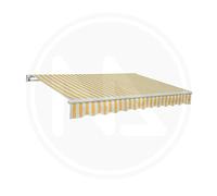 TENDA DA SOLE a soffitto/parete con bracci BIANCO/GIALLO 2,95X2 metri PAPILLON