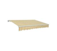 TENDA DA SOLE a soffitto/parete con bracci BIANCO/GIALLO 2,95X2 metri PAPILLON
