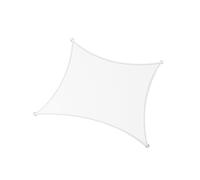 Tenda da sole a vela for esterni, in tessuto, for patio, bianca come la neve, resistente e traspirante, for giardino, terrazza e prato.(1.5x5meter)