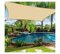 Tenda da Sole A Vela, Tessuto Impermeabile di Protezione UV Crema Solare Tenda da Sole per Giardino All'aperto Patio Cortile Festa, Beige, 2x3m