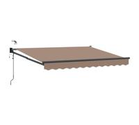 Tenda da sole allungabile elettrica, in alluminio, colore tortora