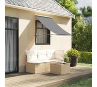 Tenda da sole allungabile, retrattile, antracite, 150 x 150 cm, tessuto e acciaio, per gazebo, balcone e giardino