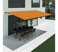 Tenda da sole arancione, modello Basic senza cassonetto, 2400 x 1500 mm, con manovella, configurazione individuale