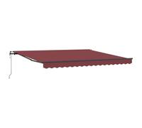 Tenda da sole automatica, colore bordeaux, 400 x 300 cm, in alluminio verniciato a polvere, resistente ai raggi UV, protezione solare per esterni, patio Awning, tenda per porta, resistente alle