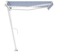 Tenda da sole automatica con sensore di vento e LED, 300 x 250 cm, color crema, perfetta per balcone, giardino, patio, esterno, parasole per finestre per un maggiore comfort