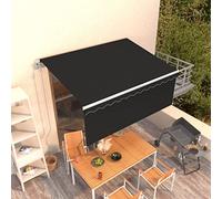 Tenda da Sole Automatica Retrattile con Telecomando, Tessuto Poliestere PU e Struttura Alluminio, Antracite, per Giardino Balcone Terrazzo, 3 x 2.5 m