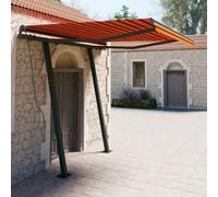 Tenda da Sole Automatica Retrattile con Telecomando, Tessuto Poliestere UV e Struttura Alluminio, Tendone da Esterno per Patio e Balcone, Arancione/Marrone, 3.5x2.5 m