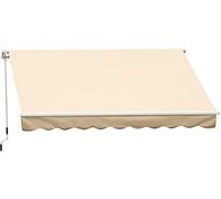 TENDA DA SOLE PARASOLE IN ALLUMINIO 300X200 CON BRACCI RETRATTILI BEIGE