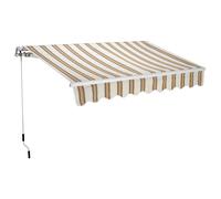 Tenda da Sole Barra Quadra 200x250 cm Tessuto in Poliestere Riga Beige