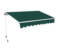 Tenda da Sole Barra Quadra 200x300 cm Tessuto in Poliestere Verde Unito