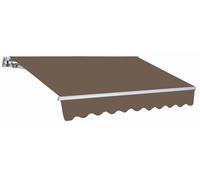 Tenda da Sole Barra Quadra 2x2,5m Tessuto in Poliestere Marrone