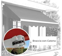 Tenda da Sole Barra Quadra 300x200 cm Tessuto in Acrilico Masi Riga Gialla